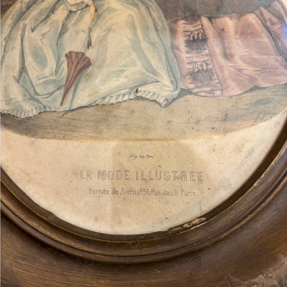 LA MODE ILLUSTREE by Leroy imp Paris framed lithograph picture - Picture 3 of 7